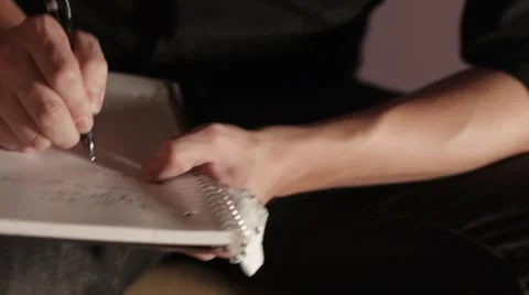 Writing in Notepad Stock Footage 41794575