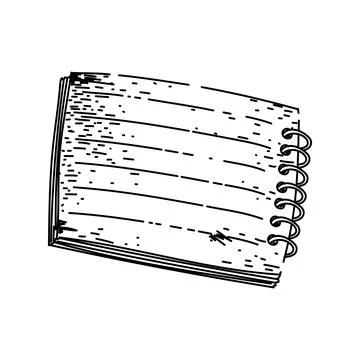 Writing notepad sketch hand drawn vector Stock Illustration