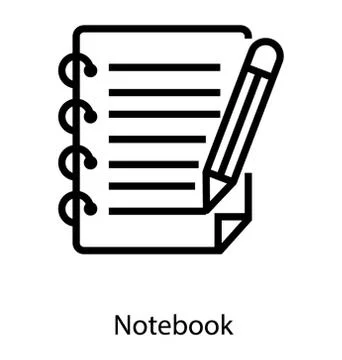 Writing Notepad Vector Stock Illustration