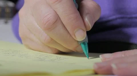 Writing notes Stock Footage 12640263
