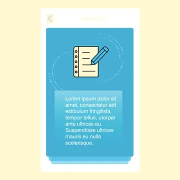 Writing on notes mobile vertical banner design design. Vector Stock Illustration