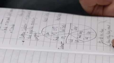 Writing Notes on a Notepad Stock Footage 22322616