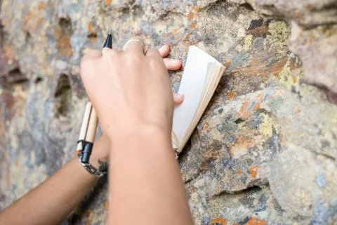 Writing notes Stock Photos