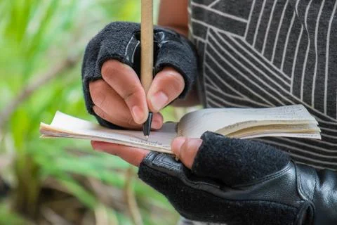 Writing notes Stock Photos