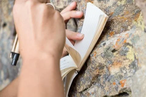 Writing notes Stock Photos