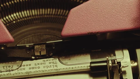 Writing a Novel with Retro Typewriter Video stock 277544243