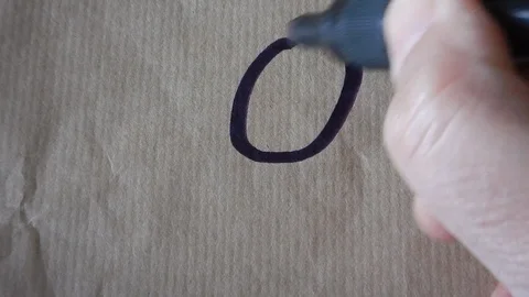 Writing the number 0 zero Stock Footage 105852828