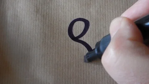 Writing the number 8 Stock Footage 105852785