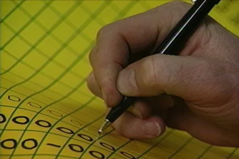 Writing Numbers on a Chart Stock Footage 42221308
