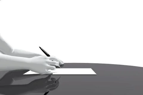 Writing in the office Stock Illustration