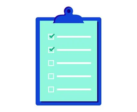 Writing pad with tick mark Stock Illustration
