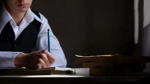 Writing On Paper Stock Footage 294967004