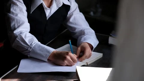 Writing On Paper Stock Footage 294967005