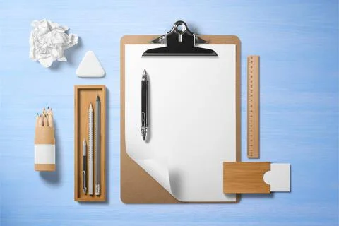 Writing in paper holder webdesign Stock Photos
