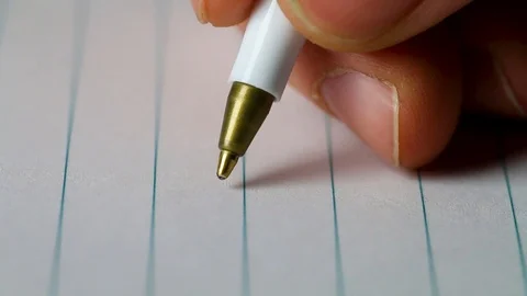 Writing on a paper macro shot Stock Footage 120470542