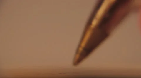 Writing in pen, extreme close up, shallow depth 動画素材 52182906