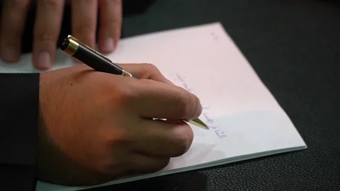 Writing with a Pen Stock Footage 315786912