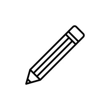 Writing Pencil Icon Ideal for Note-Taking and Drawing Stock Illustration