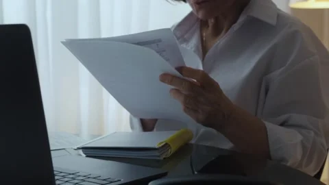 Writing pensioner Stock Footage 242141239