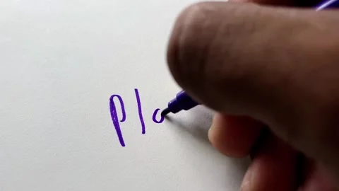 Writing “Plan” on White Paper with Pen | Planning and Goal Setting Concept Видео 320387030