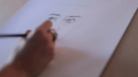 Writing portrait Stock Footage 43104033