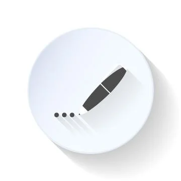 Writing posts flat icon Illustrazione stock