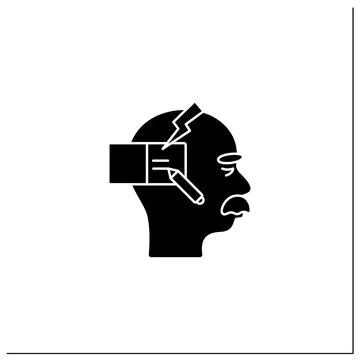 Writing problems glyph icon 스톡 일러스트