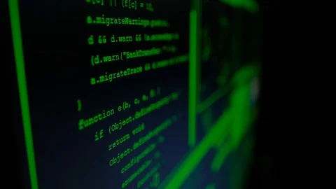 Writing programming code on laptop. Web site codes on computer monitor Stock Footage 123176957