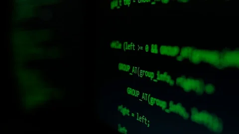 Writing programming code on laptop. Web site codes on computer monitor Stock Footage 123313363