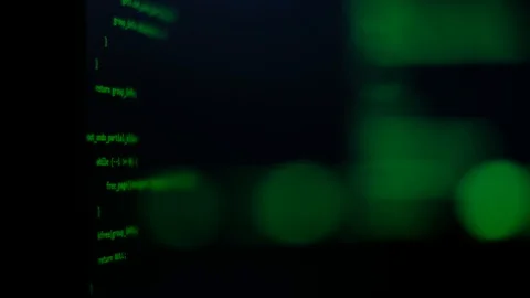 Writing programming code on laptop. Web site codes on computer monitor Stock Footage 124160627