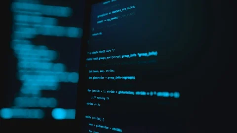 Writing programming code on laptop. Web site codes on computer monitor Stock Footage 126163036
