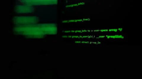 Writing programming code on laptop. Web site codes on computer monitor Stock Footage 147682216