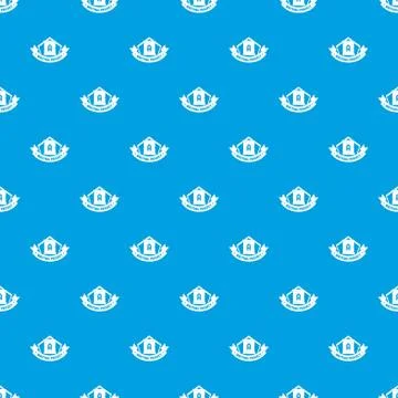 Writing project pattern vector seamless blue Stock Illustration