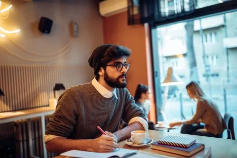 Writing a report Foto stock