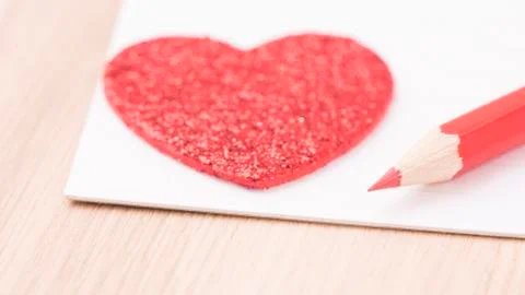 Writing a romantic message Stock Photos
