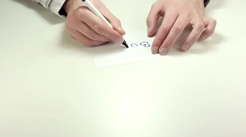 Writing short text Buy Vídeos de archivo 48525191