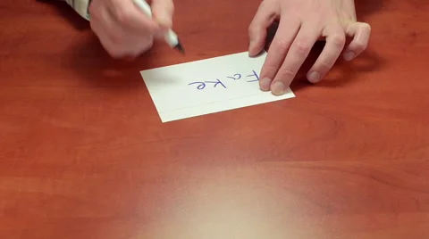 Writing short text Fake Vídeos de archivo 48528767