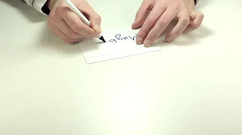 Writing short text Maybe Vídeos de archivo 48526093