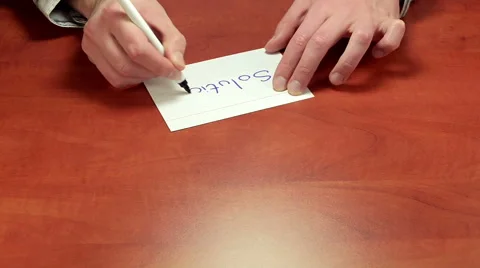 Writing short text Solution Vídeos de archivo 48529912