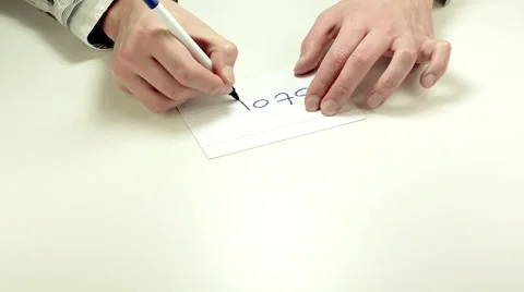 Writing short text Stop Vídeos de archivo 48526375