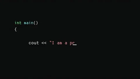 Writing a simple code in C programming language, I am a programmer message Stock Footage 169704303