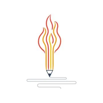 Writing skills development, painting class icon Stock Illustration