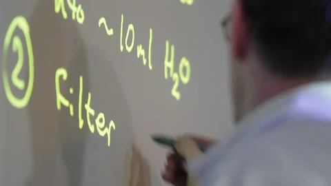 Writing on smart board Stock Footage 86904185