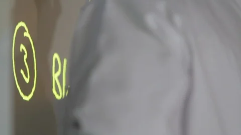 Writing on smart board Stock Footage 86904680