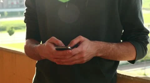 Writing sms/email on smartphone Stock Footage 10901130