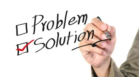 Writing the solution Stock Photos