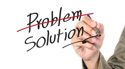 Writing the solution Stock Photos