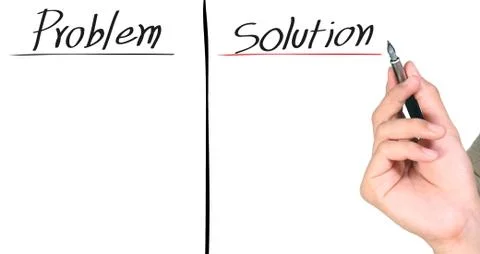 Writing the solution Stock Photos