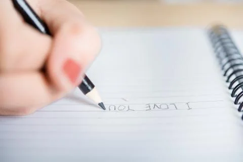 Writing a study book is essential to the future. Foto stock