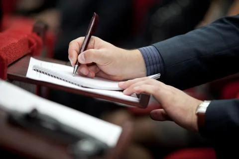 Writing Summary Analytics Information Business Meeting Concept Stock Photos